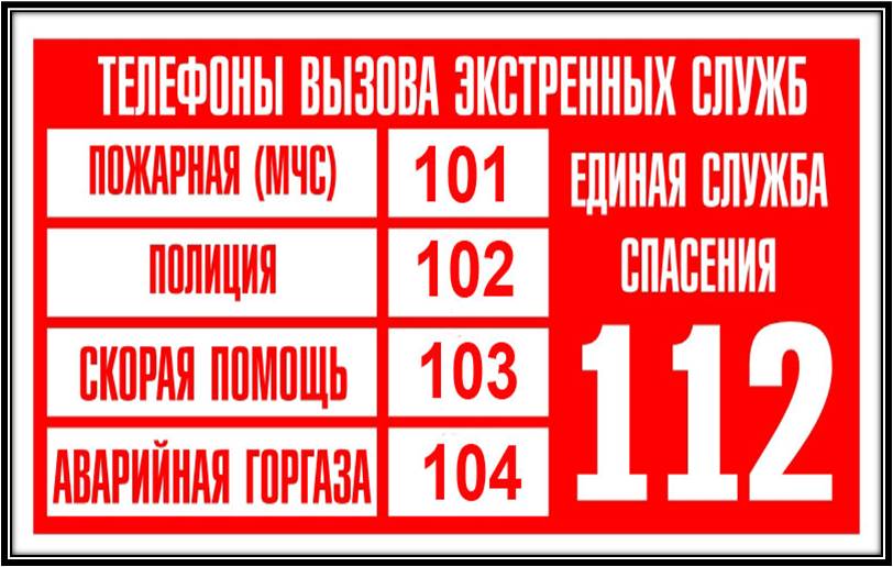 Телефоны экстренных служб Телефоны экстренных служб